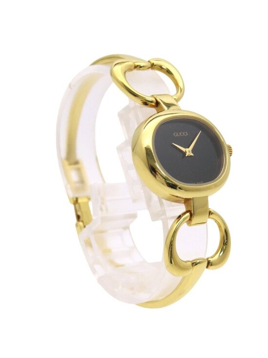 Gucci Quartz Watch Stainless Steel Black Gold Dial main image 4